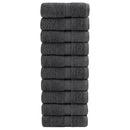 vidaXL prémium SOLUND mosdótörlőkendők 10 db antracitszürke 30 x 30 cm 600 g/m²