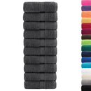 vidaXL prémium SOLUND mosdótörlőkendők 10 db antracitszürke 30 x 30 cm 600 g/m²