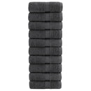 vidaXL 10 db prémium vendégtörölköző SOLUND antracitszürke 30 x 50 cm 600 g/m²