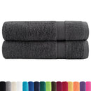 vidaXL prémium fürdőlepedő SOLUND 2 db antracitszürke 70 x 140 cm 600 g/m²