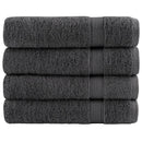 vidaXL 4 db prémium fürdőlepedő SOLUND antracitszürke 100 x 150 cm 600 g/m²