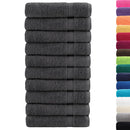 vidaXL prémium fürdőlepedők SOLUND 10 db antracitszürke 100 x 150 cm 600 g/m²