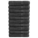 vidaXL prémium szaunatörölközők SOLUND 10 db antracitszürke 80x200 cm 600 g/m²