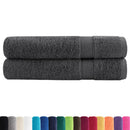 vidaXL 2 db prémium SOLUND törölköző antracitszürke 100 x 200 cm 600 g/m²