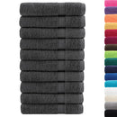 vidaXL 10 db prémium SOLUND törölköző antracitszürke 100 x 200 cm 600 g/m²