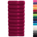 vidaXL 10 db prémium SOLUND fürdőlepedő bordó 100 x 150 cm 600 g/m²