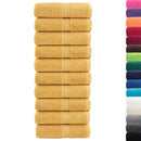 vidaXL prémium SOLUND mosdótörölköző 10 db aranyszínű 30 x 30 cm 600 g/m²