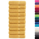 vidaXL prémium kéztörlő SOLUND 10 db aranyszínű 50 x 100 cm 600 g/m²