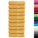vidaXL 10 db prémium SOLUND fürdőlepedő arany 100 x 150 cm 600 g/m²