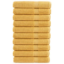 vidaXL 10 db prémium SOLUND törölköző arany 100 x 200 cm 600 g/m²