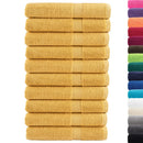 vidaXL 10 db prémium SOLUND törölköző arany 100 x 200 cm 600 g/m²