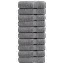 vidaXL prémium kéztörlő SOLUND 10 db szürke 50 x 100 cm 600 g/m²