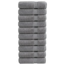 vidaXL 10 db prémium szürke SOLUND fürdőlepedő 100 x 150 cm 600 g/m²