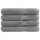 vidaXL 4 db prémium SOLUND törölköző szürke 100 x 200 cm 600 g/m²