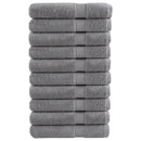 vidaXL 10 db prémium SOLUND törölköző szürke 100 x 200 cm 600 g/m²