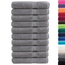 vidaXL 10 db prémium SOLUND törölköző szürke 100 x 200 cm 600 g/m²