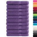 vidaXL prémium szaunatörölközők SOLUND 10 db lila 80 x 200 cm 600 g/m²
