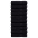 vidaXL prémium kéztörlő SOLUND 10 db fekete 50 x 100 cm 600 g/m²