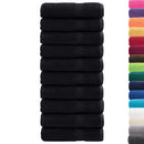 vidaXL prémium kéztörlő SOLUND 10 db fekete 50 x 100 cm 600 g/m²