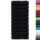 vidaXL prémium zuhanytörölköző SOLUND 10 db fekete 70 x 140 cm 600 g/m²