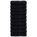 vidaXL prémium fürdőlepedők SOLUND 10 db fekete 100 x 150 cm 600 g/m²