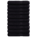 vidaXL prémium szaunatörölközők SOLUND 10 db fekete 80 x 200 cm 600 g/m²