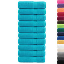 vidaXL prémium fürdőlepedők SOLUND 10 db türkizkék 70 x 140 cm 600 g/m²