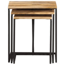 vidaXL 3 db tömör akácfa rakásolható asztal