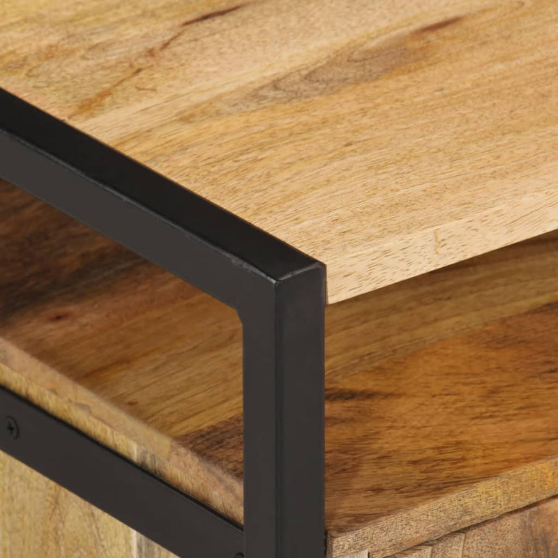 vidaXL tömör akácfa falra szerelhető éjjeliszekrény 35x35x25 cm