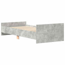 vidaXL betonszürke szerelt fa ágykeret 90 x 200 cm