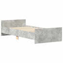 vidaXL betonszürke szerelt fa ágykeret 100 x 200 cm