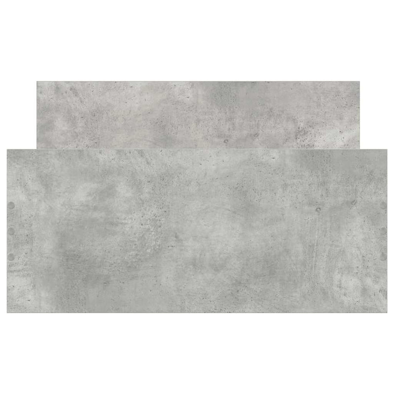 vidaXL betonszürke szerelt fa ágykeret 100 x 200 cm