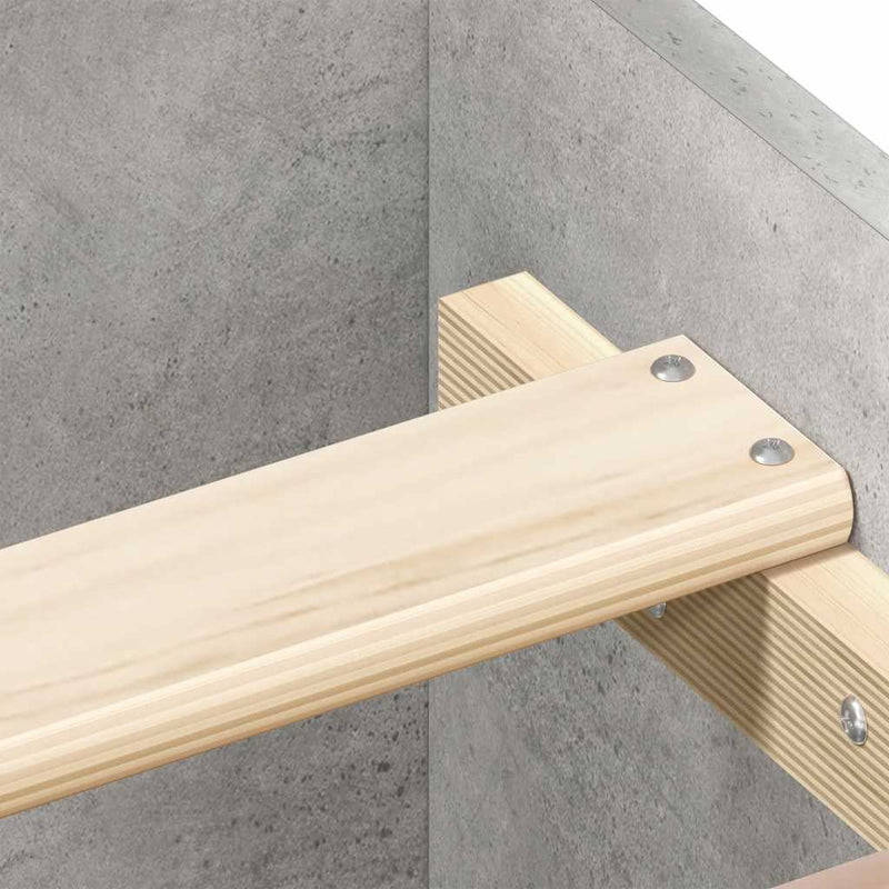 vidaXL betonszürke szerelt fa ágykeret 100 x 200 cm