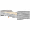 vidaXL sonoma tölgyszínű szerelt fa ágykeret 100 x 200 cm