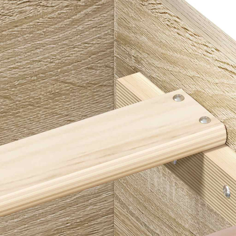 vidaXL sonoma tölgy színű szerelt fa ágykeret matrac nélkül 90x190 cm