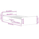 vidaXL sonoma tölgy színű szerelt fa ágykeret matrac nélkül 90x190 cm