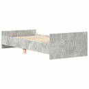 vidaXL betonszürke szerelt fa ágykeret 90 x 190 cm