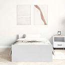 vidaXL fehér egyszemélyes szerelt fa ágykeret 75 x 190 cm Small Single
