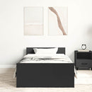 vidaXL fekete egyszemélyes szerelt fa ágykeret 75 x 190 cm
