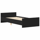vidaXL fekete egyszemélyes szerelt fa ágykeret 75 x 190 cm