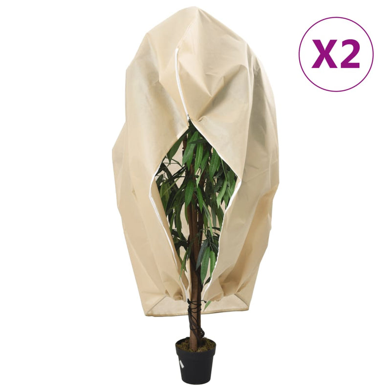 vidaXL 2 db növényvédő huzat cipzárral 70 g/m² 1,2x1,8 m
