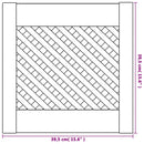 vidaXL 2 db tömör fenyőfa rácsos szekrényajtó 39,5 x 39,4 cm