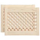 vidaXL 2 db tömör fenyőfa rácsos szekrényajtó 49,5x39,5 cm