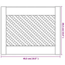 vidaXL 2 db tömör fenyőfa rácsos szekrényajtó 49,5x39,5 cm