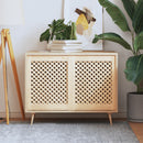 vidaXL 2 db tömör fenyőfa rácsos szekrényajtó 49,5x61,5 cm