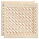 vidaXL 2 db tömör fenyőfa rácsos szekrényajtó 59,5x61,5 cm