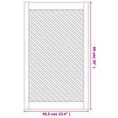 vidaXL 2 db tömör fenyőfa rácsos szekrényajtó 59,5x99 cm