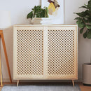 vidaXL 2 db tömör fenyőfa rácsos szekrényajtó 59,5x99 cm