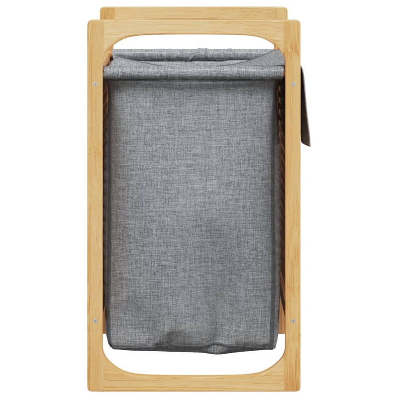 vidaXL bambusz szennyeskosár szürke zsákkal 32x30x36,5 cm bambusz