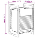 vidaXL bambusz szennyeskosár szürke zsákkal 32x30x36,5 cm bambusz